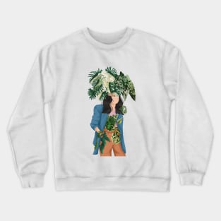 Plant Head, Girl Illustration 10 Crewneck Sweatshirt
